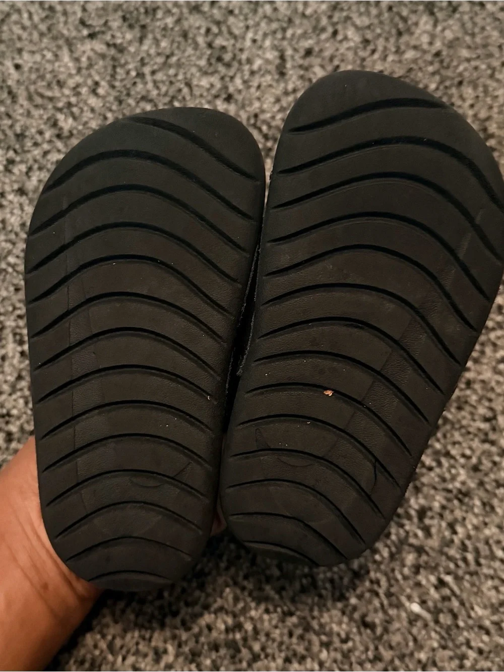 Nike Kids Black Slides with Hot Pink Swoosh